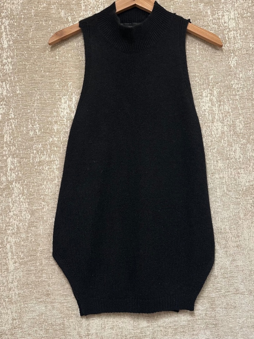 360 Cashmere Logan Sleeveless Mock Neck Cashmere Sweater in Black Women's Small